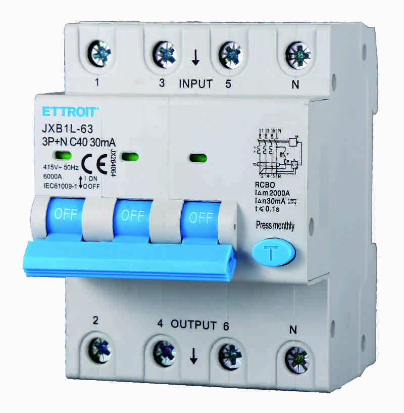 JX264064 — Magnetotermico Differenziale 3P+N 40A 30mA 380V-6kA CLASSE A ELETTRONICO