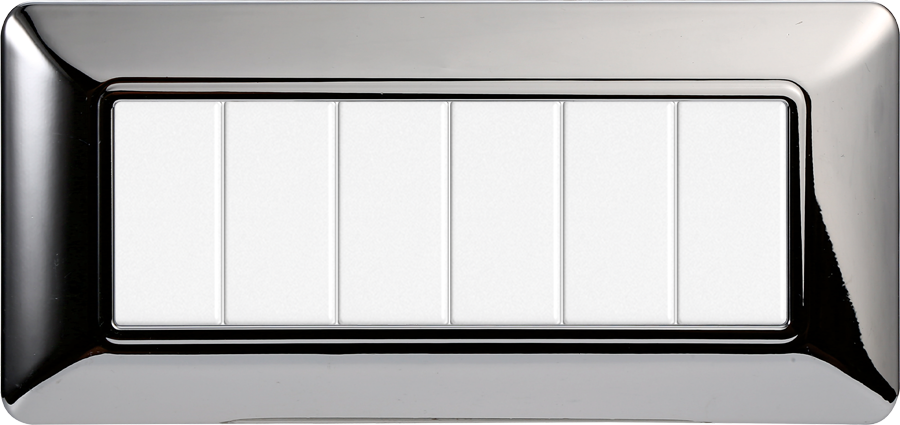 MT83613 — PLACCA PLASTICA 6P CROMATO LUCIDO
