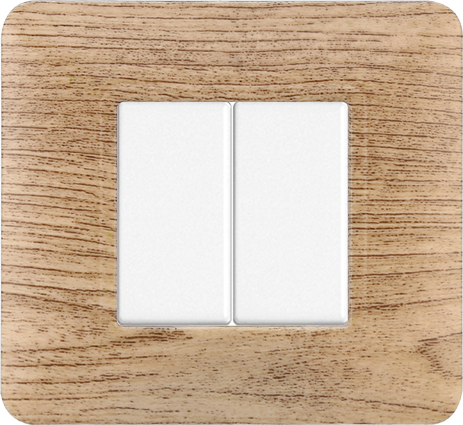 MT83204 — PLACCA PLASTICA 2P LEGNO CHIARO