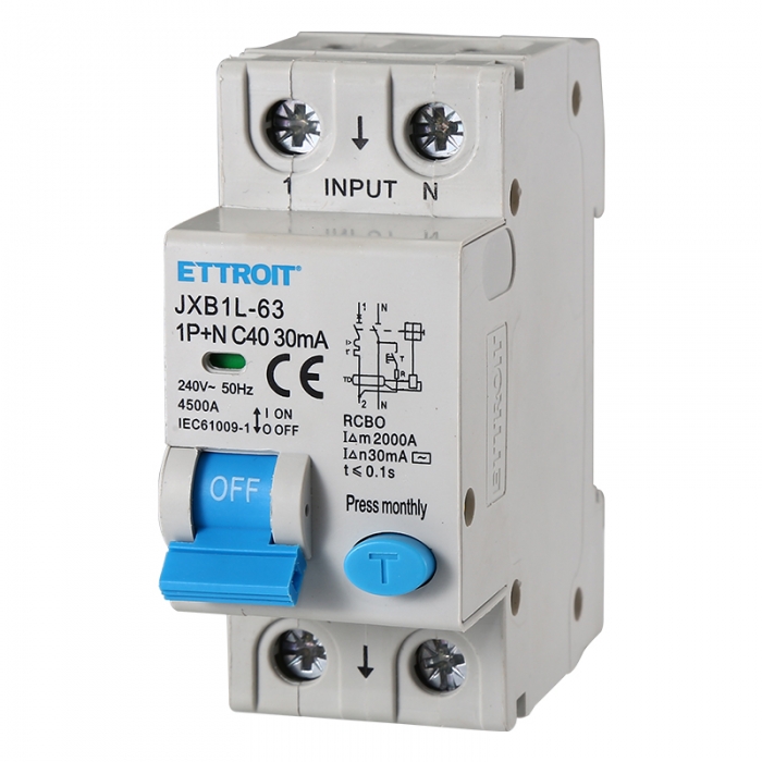 JX274061 — Magnetotermico Differenziale 1P+N 40A 30mA 220V-6kA MECCANICO