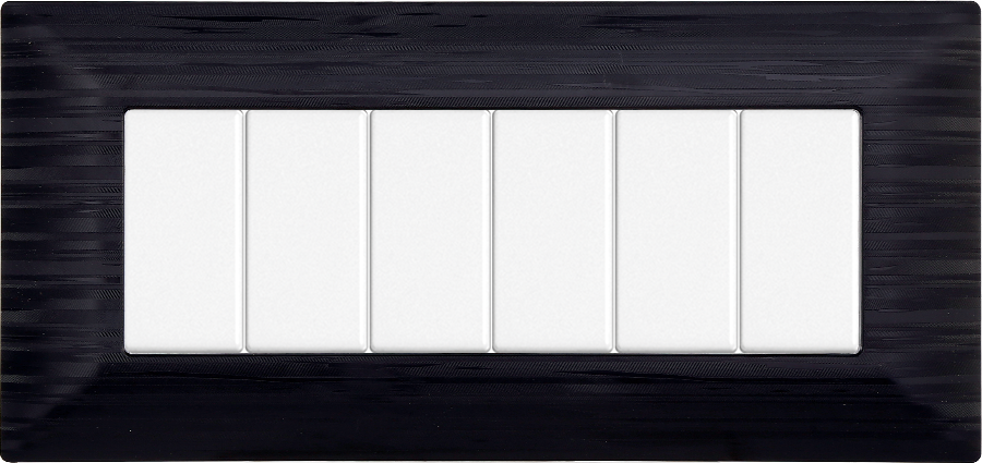 MT85614 — PLACCA 6P NERO SATINATO