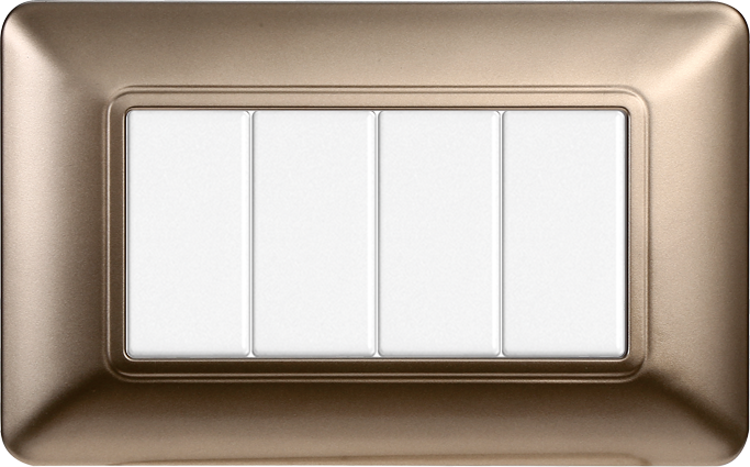 MT83410 — PLACCA PLASTICA 4P BRONZO