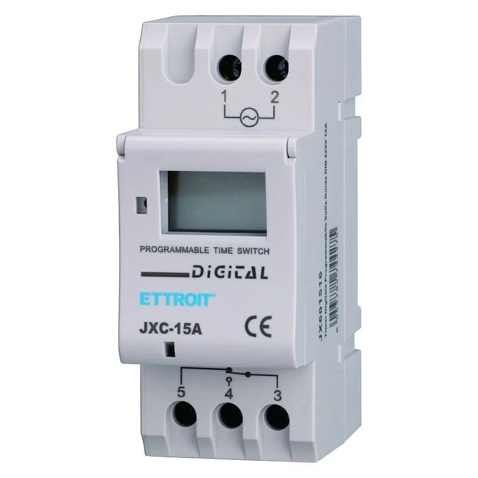 JX601516 — Timer Digitale Programmabile Sulla Guida DIN 220V 16A