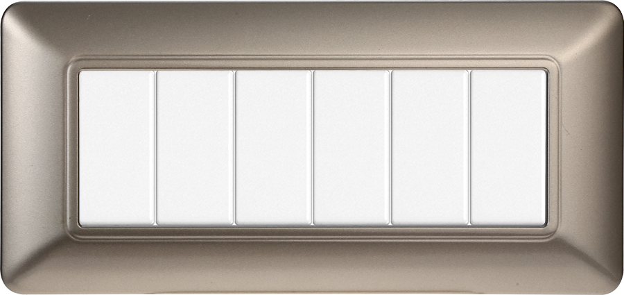 MT83608 — PLACCA PLASTICA 6P TITANIO