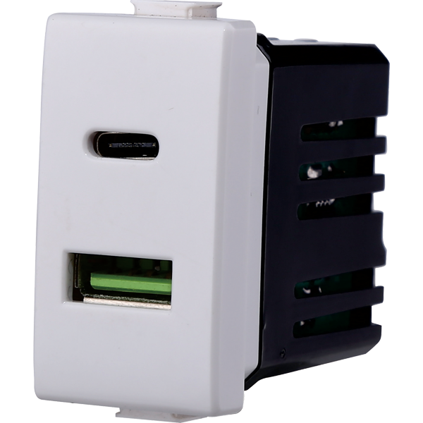 MT3002 — PRESA USB 2 IN 1 USB+TYPE-C 3.1AMH