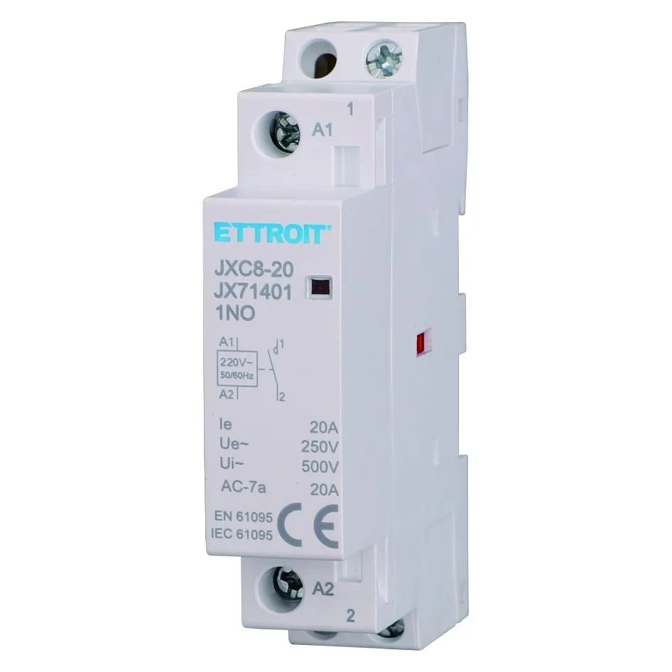 JX71401 — AC contattore DIN Rail 2P 220V 20A 1 Contatti NO