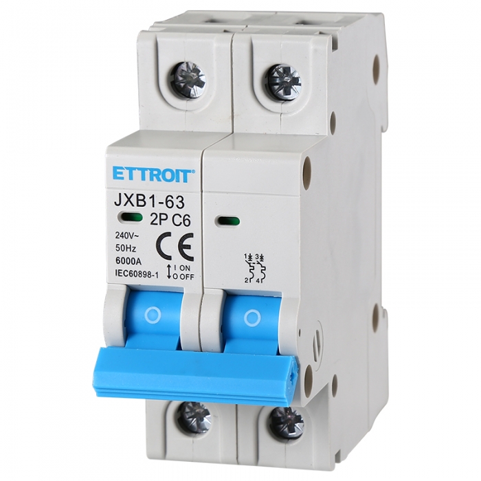 JX120660 — Interruttore Magnetotermico 2P 6A 220V 6kA