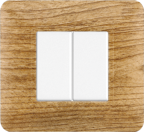 MT83205 — PLACCA PLASTICA 2P LEGNO SCURO