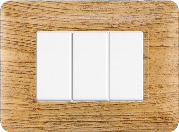 MT83305 — PLACCA PLASTICA 3P LEGNO SCURO
