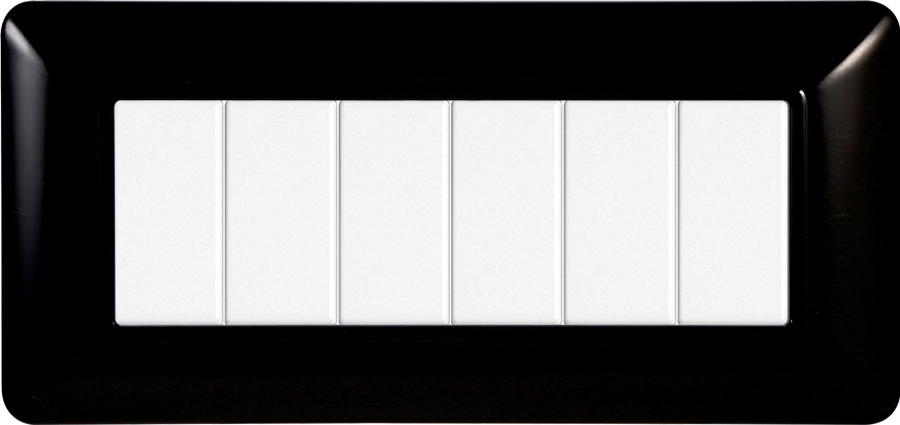 MT83602 — PLACCA PLASTICA 6P NERO