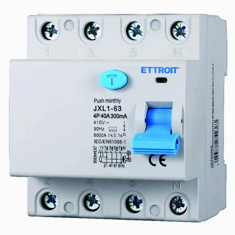 JX344068 — Interruttore Differenziale Puro 4P 40A 300mA 380V-6kA CLASSE A