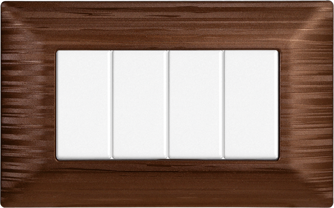 MT85410 — PLACCA 4P BRONZO SATINATO