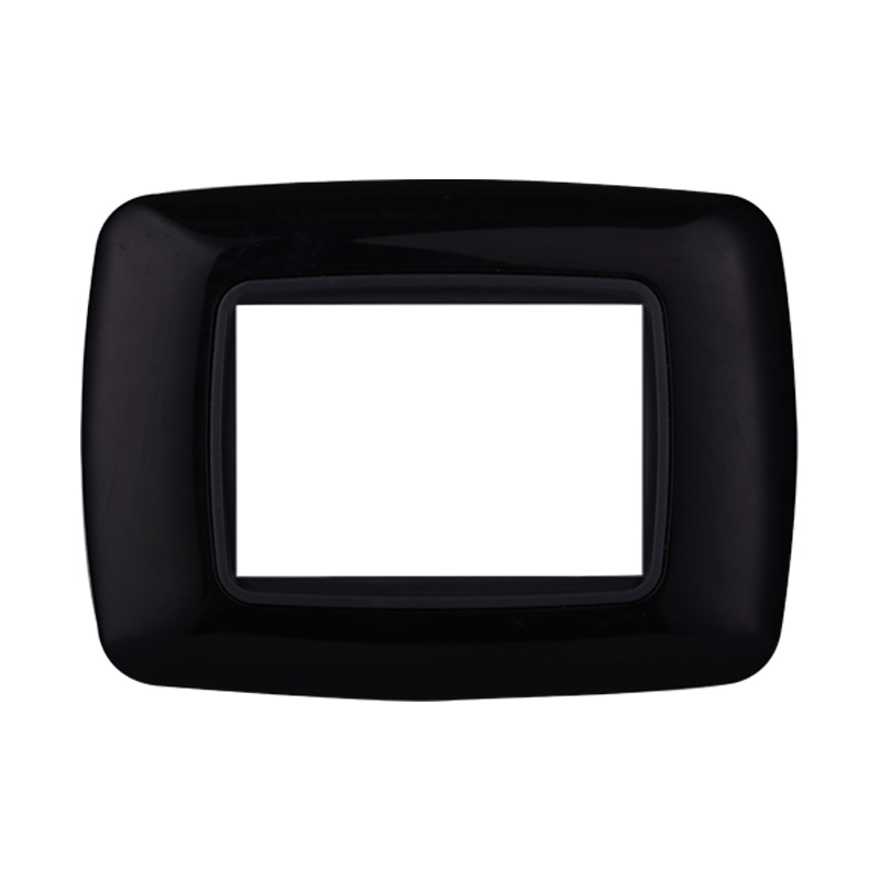 LN88302 — PLACCA PLASTICA 3P BOMBATA NERO