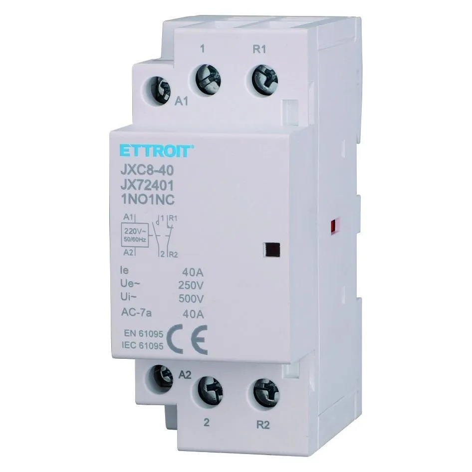 JX72401 — AC contattore DIN Rail 2P 220V 40A 1 Contatto NO 1 Contatto NC