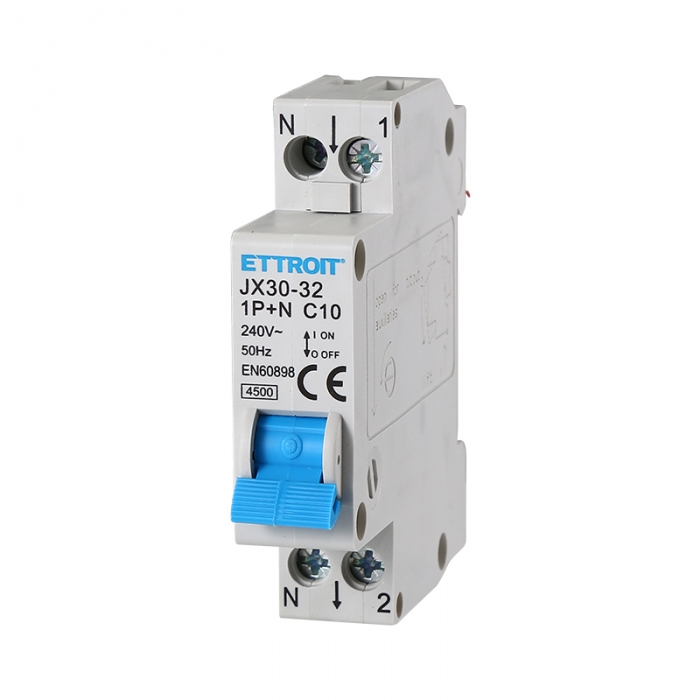 JX151040 — Interruttore Magnetotermico 1P+N 10A 220V 4.5kA