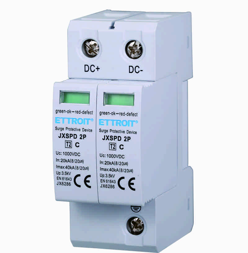 JX6286 — Scaricatore Di Sovratensione Fotovoltaico DC bassa tensione 2P 40kA 1000V
