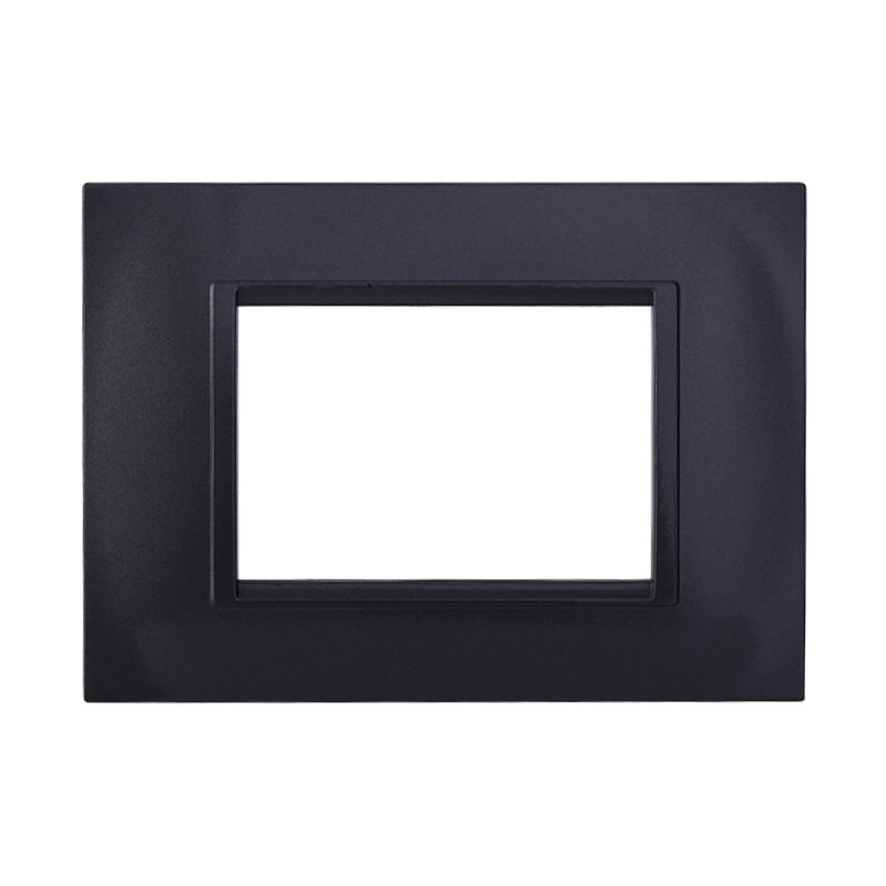LN89307 — PLACCA QUADRATA 3P ACCIAIO SCURO