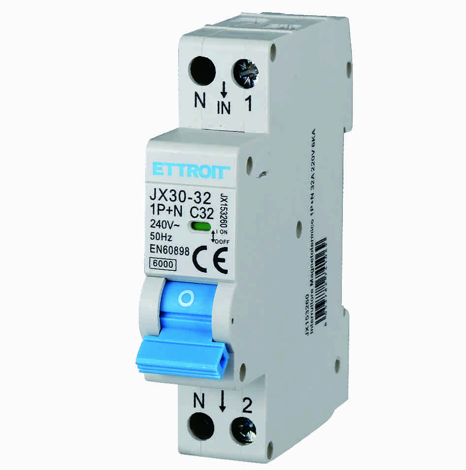 JX153260 — Interruttore Magnetotermico 1P+N 32A 220V 6kA