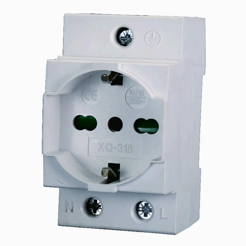 JXDA-05 — Presa Schuko + Bivalente 16A 220Vac MODULARE 2,5 Moduli DIN