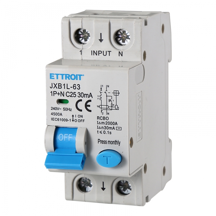 JX272561 — Magnetotermico Differenziale 1P+N 25A 30mA 220V-6kA MECCANICO