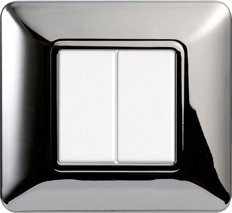 MT83213 — PLACCA PLASTICA 2P CROMATO LUCIDO