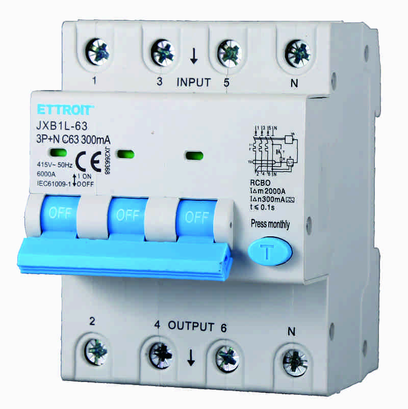 JX266368 — Magnetotermico Differenziale 3P+N 63A 300mA 380V-6kA CLASSE A ELETTRONICO