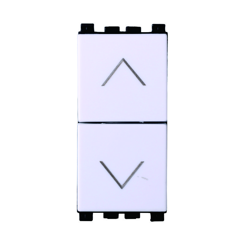 VA1204B — PULSANTE DOPPIO INTERBLOCCO SALISCENDI BIANCO