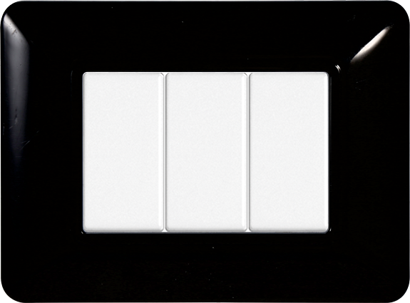 MT83302 — PLACCA PLASTICA 3P NERO
