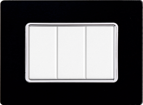 MT84302 — PLACCA VETRO 3P NERO