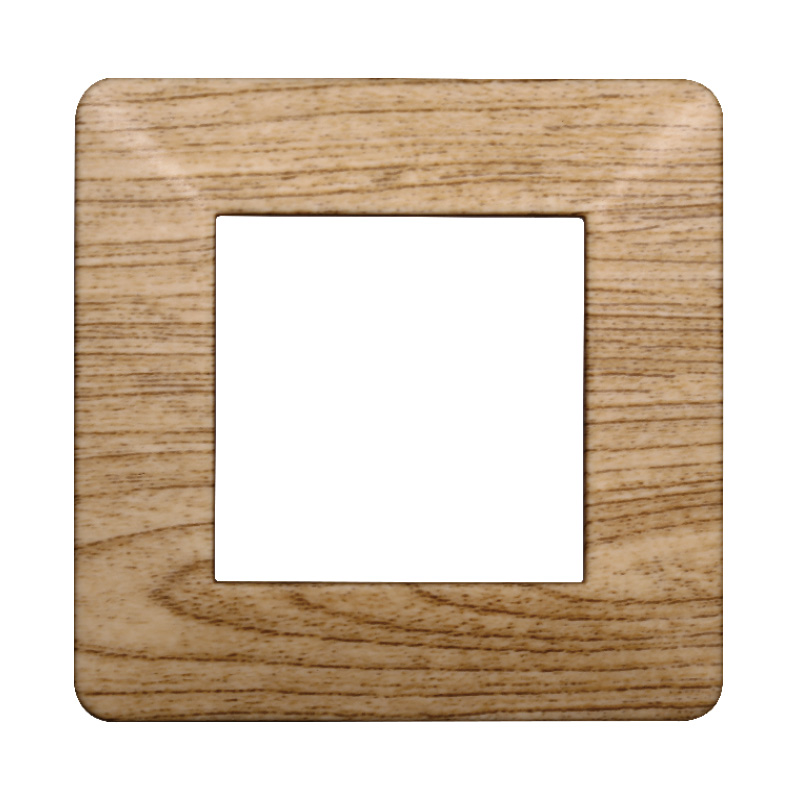 EV83205 — PLACCA PLASTICA 2P LEGNO SCURO