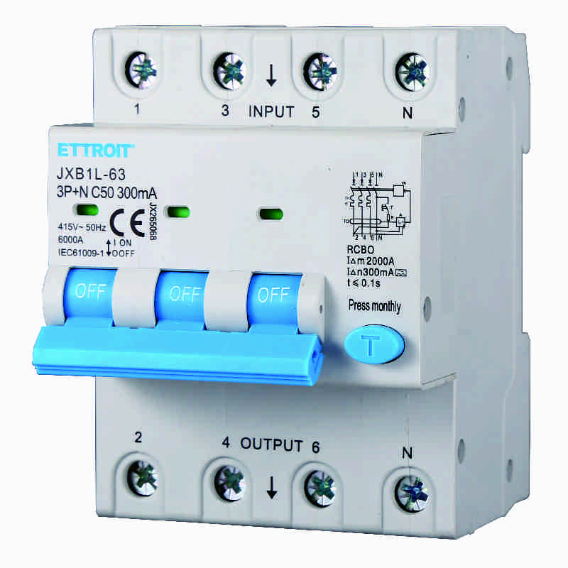 JX265068 — Magnetotermico Differenziale 3P+N 50A 300mA 380V-6kA CLASSE A ELETTRONICO