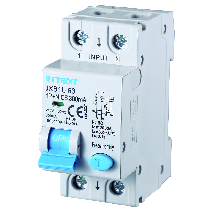 JX270663 — Magnetotermico Differenziale 1P+N 6A 300mA 220V-6kA MECCANICO