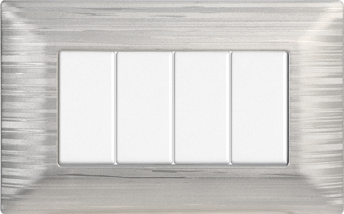 MT85415 — PLACCA 4P SILVER SATINATO