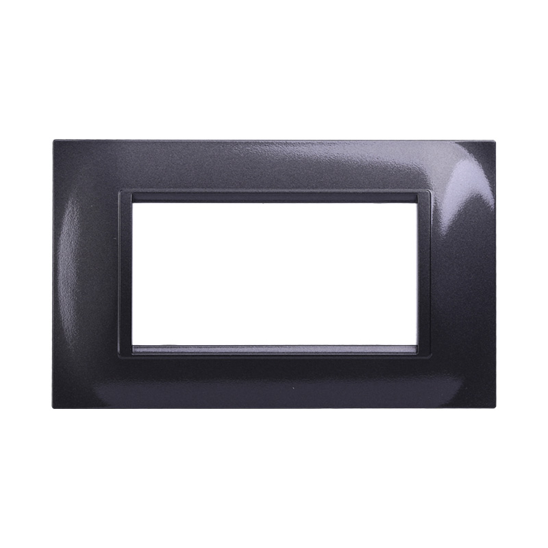 LN89407 — PLACCA QUADRATA 4P ACCIAIO SCURO