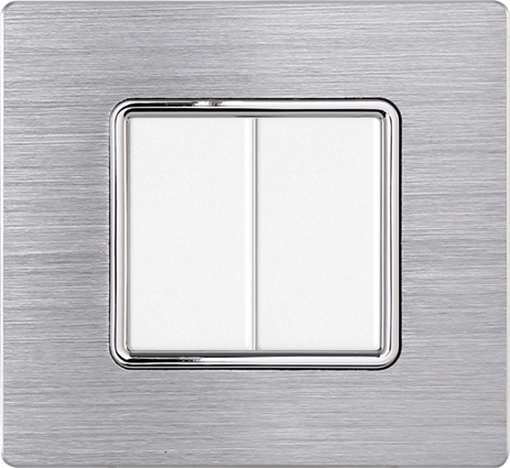 MT86217 — PLACCA ALLUMINIO 2P SILVER LUCIDO