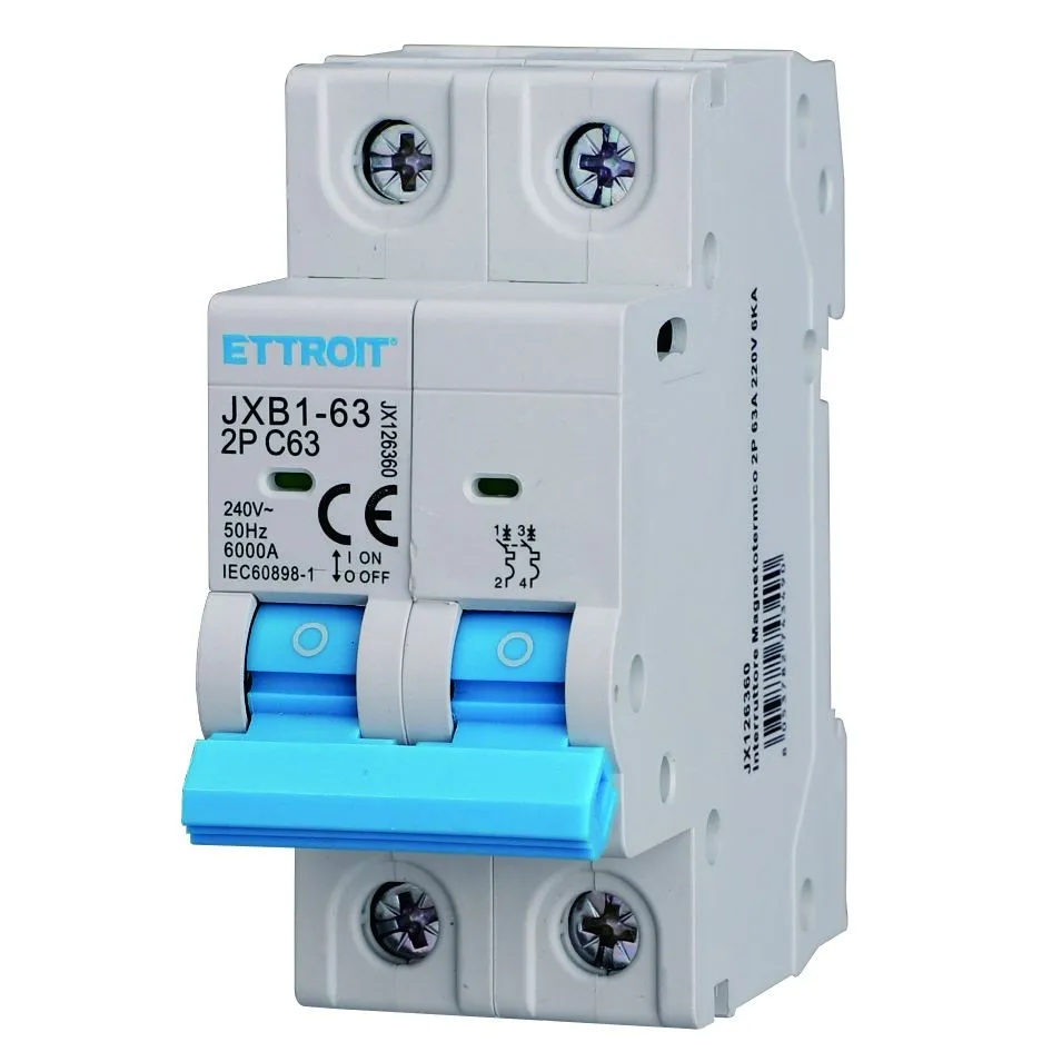JX126360 — Interruttore Magnetotermico 2P 63A 220V 6kA