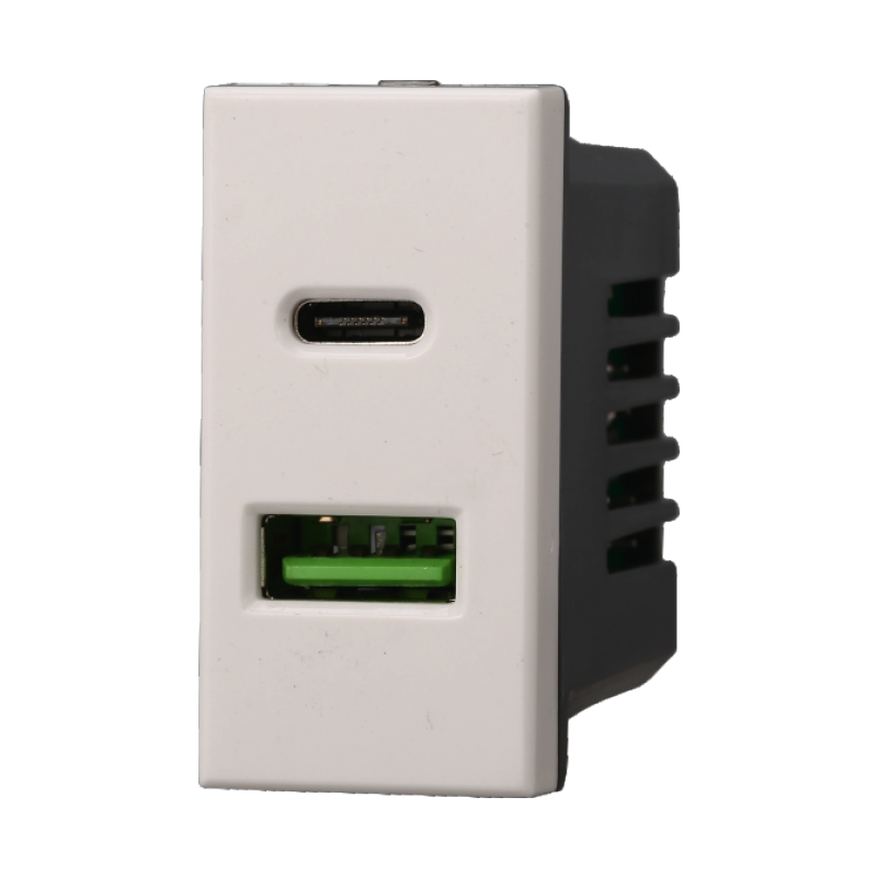 AB3002 — PRESA USB 2 IN 1 USB+TYPE-C 3.1AMH
