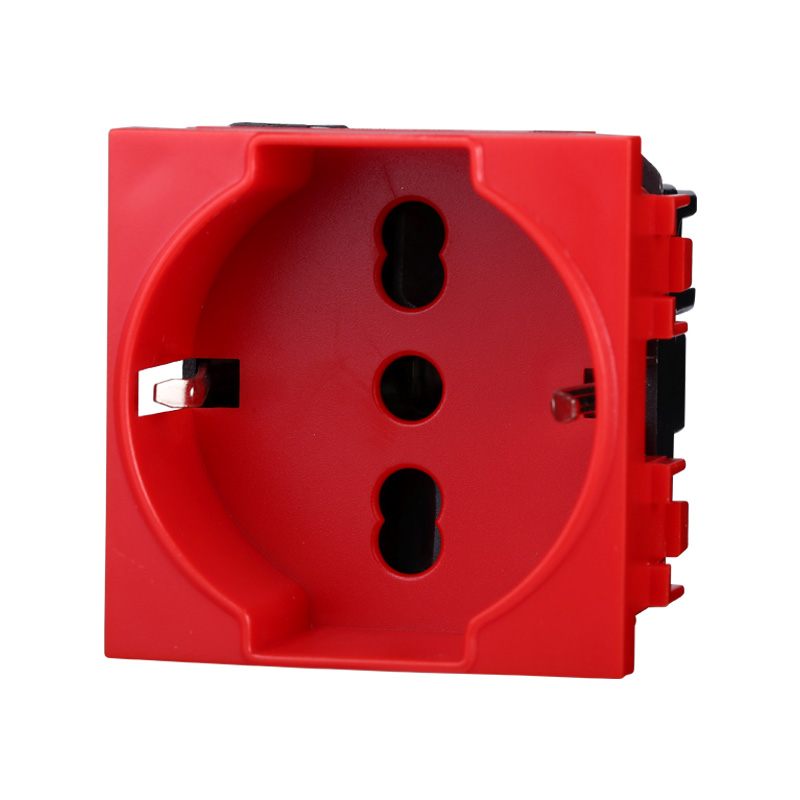 LN2116 — PRESA SCHUKO ROSSO 2P+T 16A