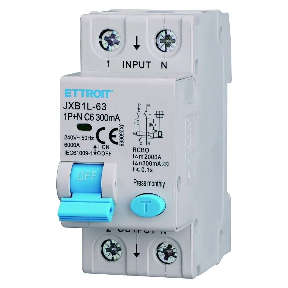 JX250668 — Magnetotermico Differenziale 1P+N 6A 300mA 220V-6kA CLASSE A MECCANICO