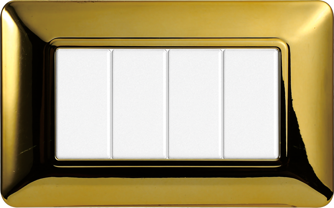MT83412 — PLACCA PLASTICA 4P ORO LUCIDO