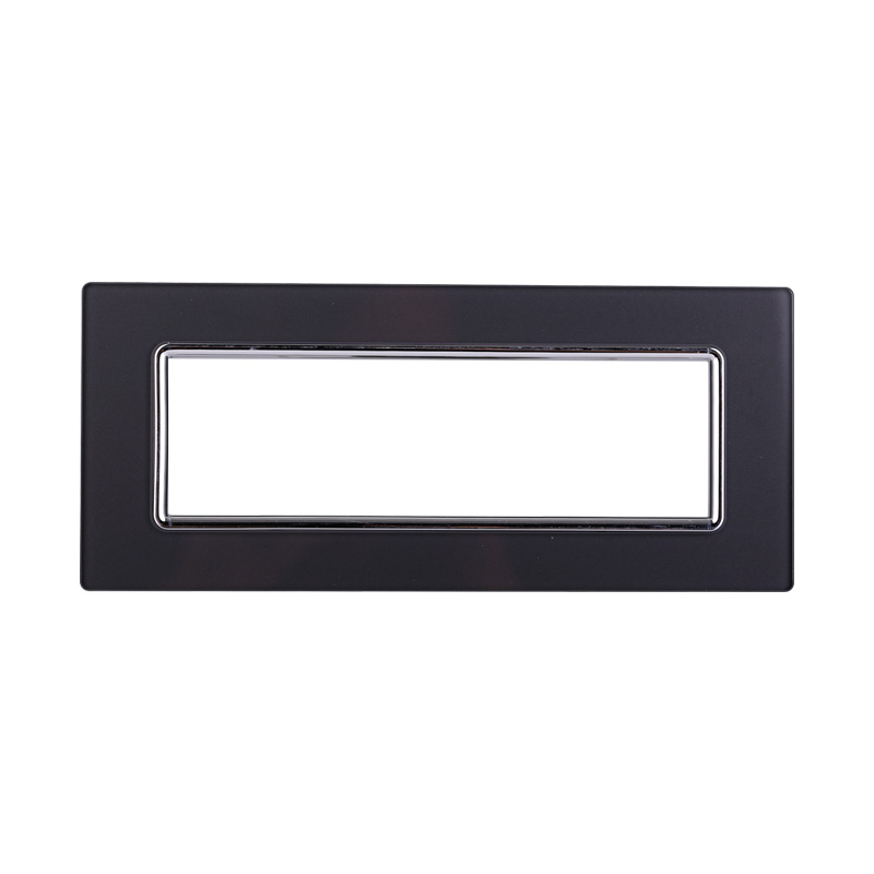 LN84710 — PLACCA VETRO 7P ACCIAIO SCURO