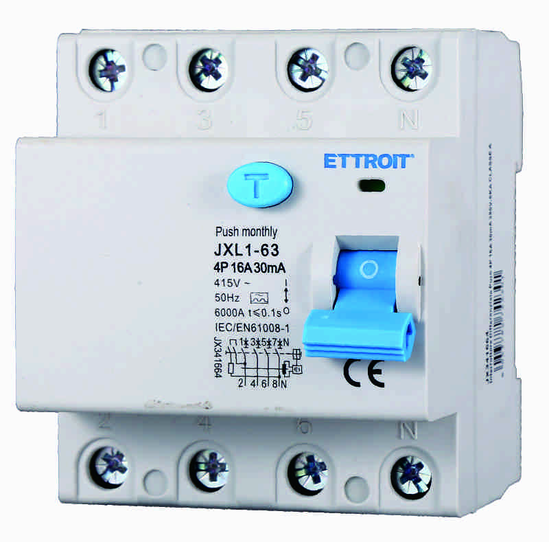 JX341664 — Interruttore Differenziale Puro 4P 16A 30mA 380V-6kA CLASSE A