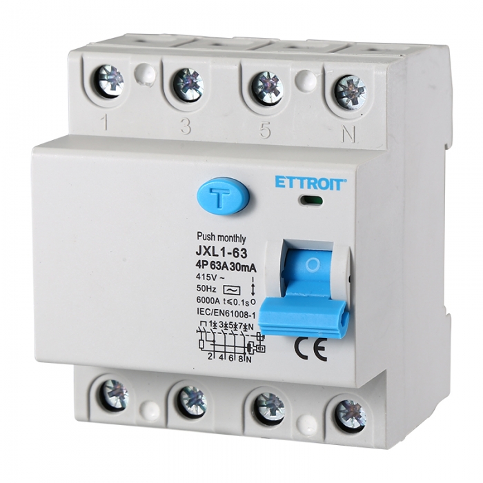 JX346361 — Interruttore Differenziale Puro 4P 63A 30mA 380V-6kA