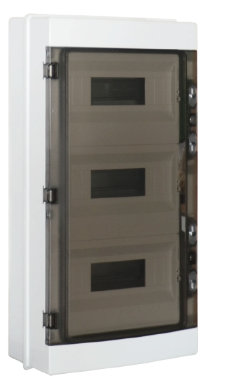 DB120936 — Centralino slim da parete 36M IP65 ABS 302x570x140 portello trasp.fumè