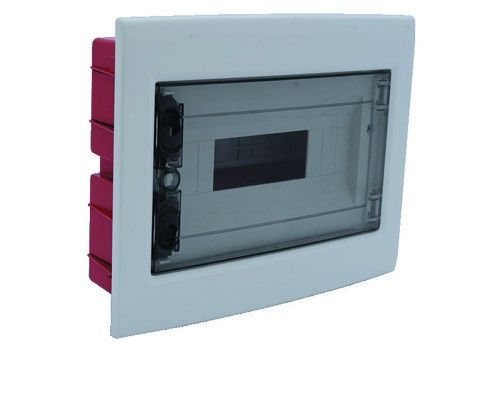 DB110918 — Centralino incasso 18M IP40 / Bianco - Portello trasparente Fumè