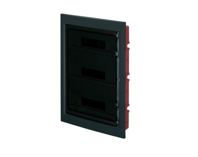 DB110954B — Centralino incasso 54M(18x3) IP40 / Nero - Portello trasparente Fumè
