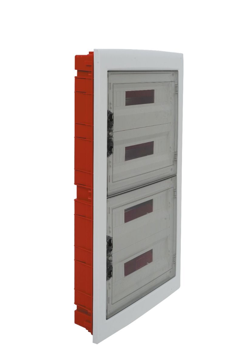 DB110972 — Centralino incasso 72M(18X4) IP40 / Bianco - Portello trasparente Fumè