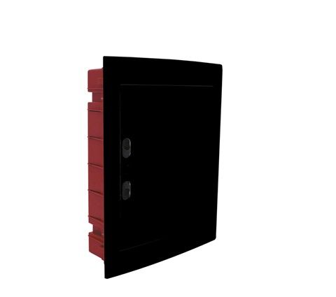 DB112924B — Centralino incasso 24M(12x2) IP40 / Nero - Portello Nero