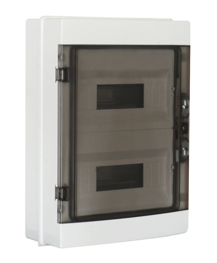 DB120924 — Centralino slim da parete 24M IP65 ABS 302x420x140 portello trasp.fumè