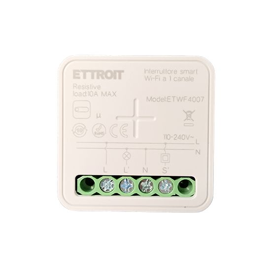 ETWF4007 — Interruttore smart Wi-Fi a 1 canale max 10A